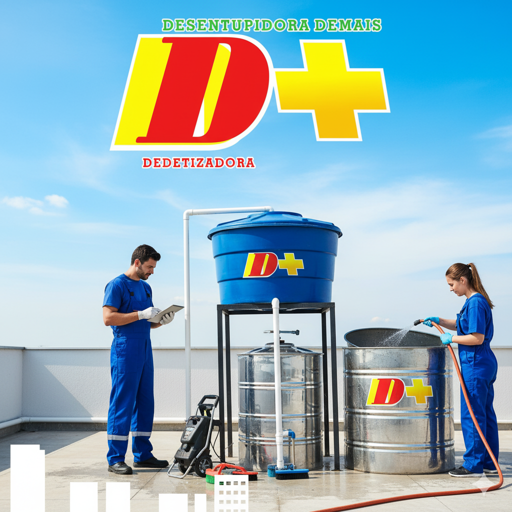Limpeza profissional de caixa d'água